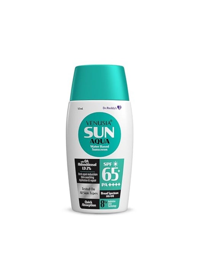 فينوسيا من دكتور ريدي: واقي شمس مائي بمعامل حماية SPF 65: حماية واسعة النطاق: غني بمضادات الأكسدة: خفيف للغاية وغير لزج ومرطب: مضاد للتصبغات: مناسب للبشرة الدهنية والمعرضة لحب الشباب: 50 جرام - Image 4